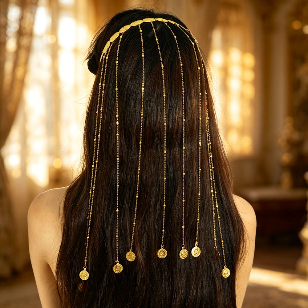 Ethnic Fashion Shoot - Boho etnische zigeuner gouden kleurige munt