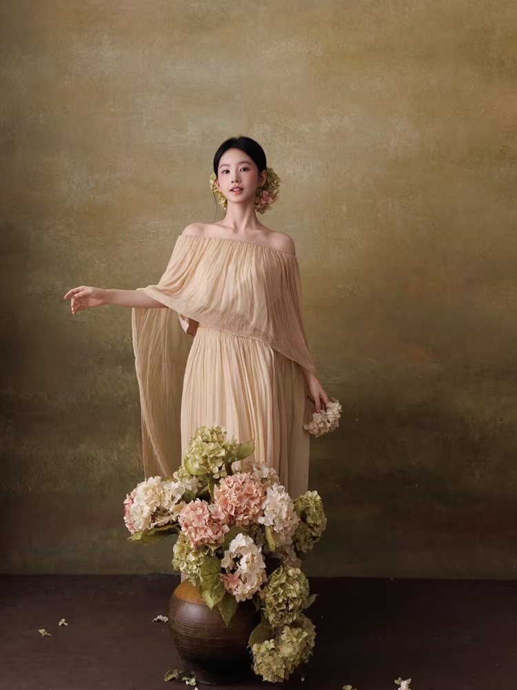 Ethnic Fashion Shoot - Nieuwe 2026 Chinese stijl olieverfschilderij meisje