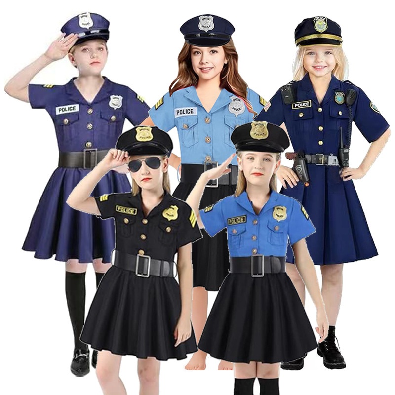 Ethnic Fashion Wear - Halloween Kinderpolitiepakje Meisjes Eén-delig Kostuum Polyestervezel