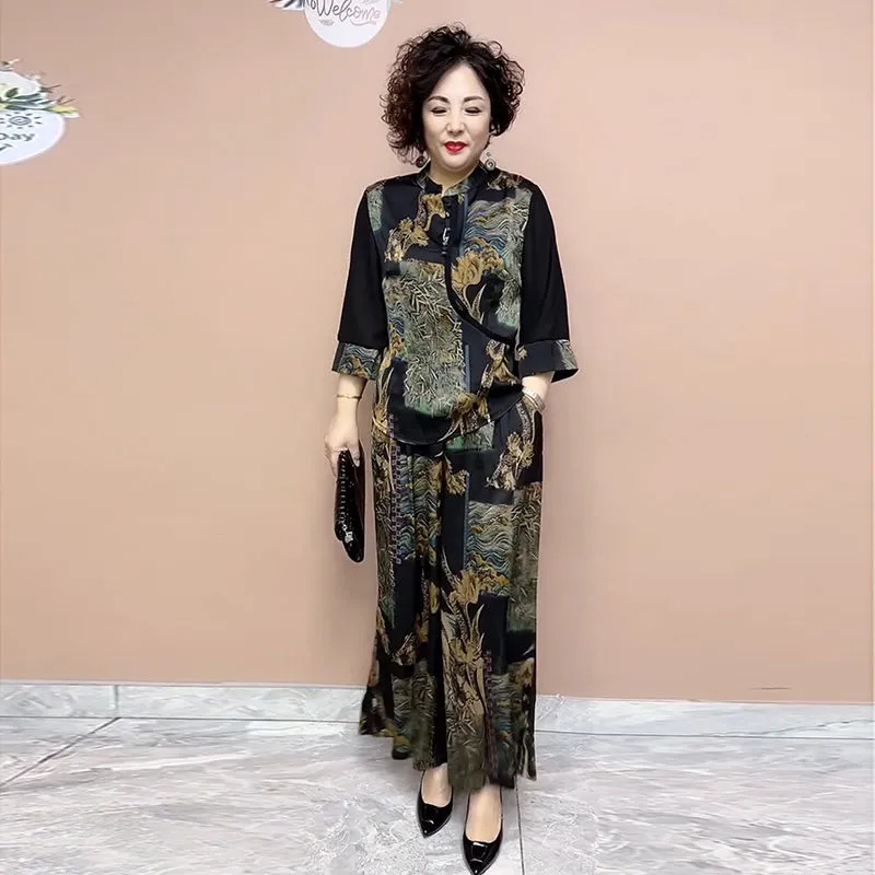 Ethnic Fashion Wear - 2025 Nieuwe broekenset met wijde pijpen,