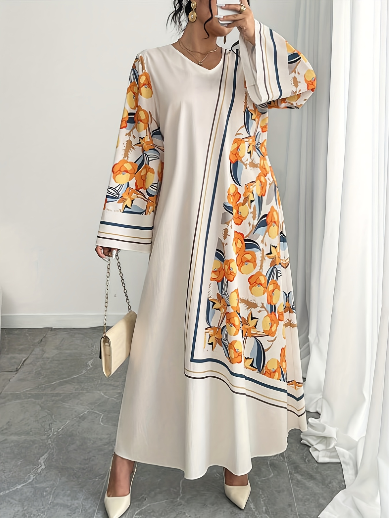 Plus size modieuze damesjurk u - Ethnic Gown recensie en prijs