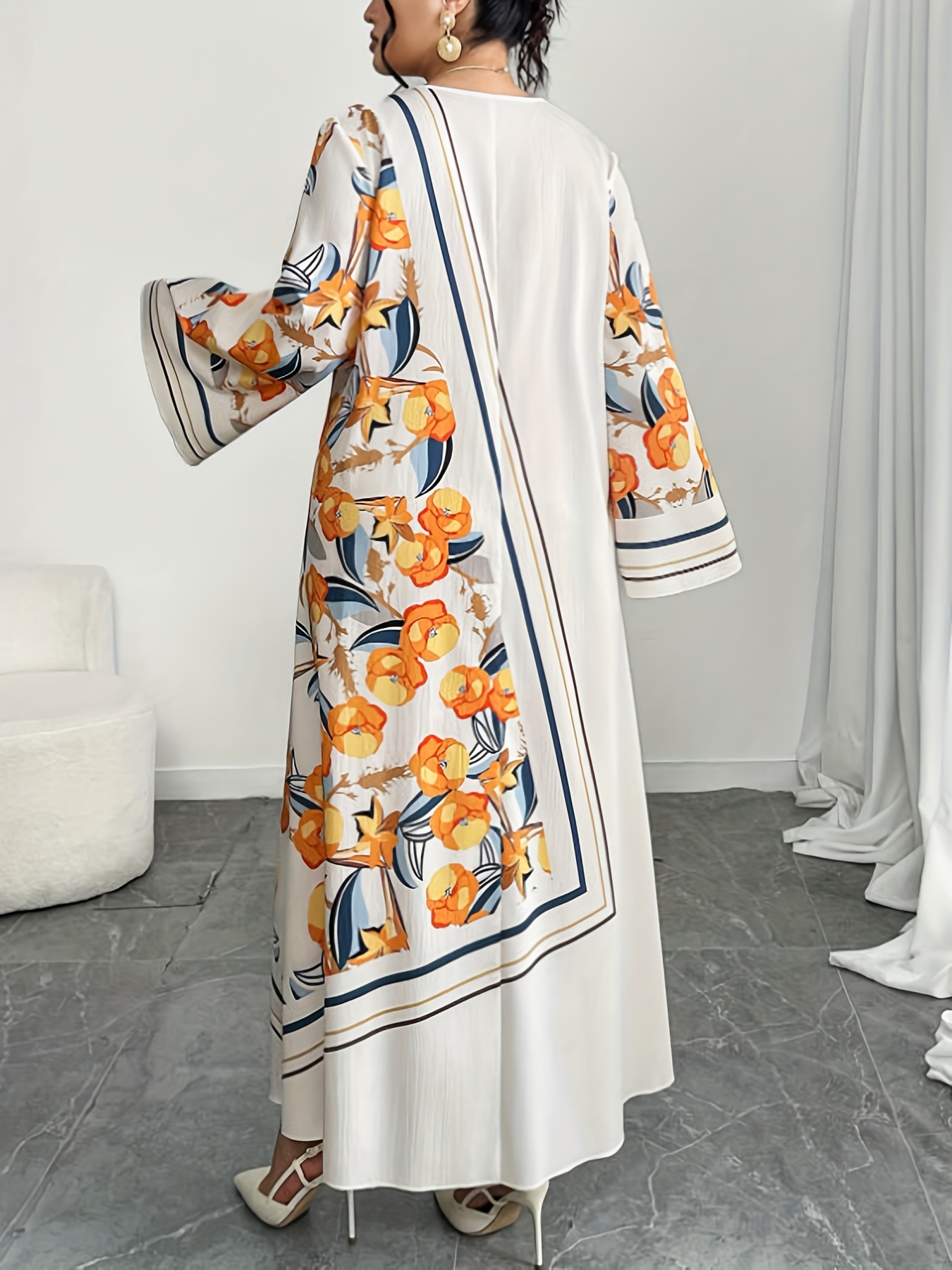 Plus size modieuze damesjurk u - Ethnic Gown recensie en prijs